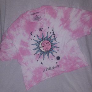 Chemistry Sun/Moon tie dye crop